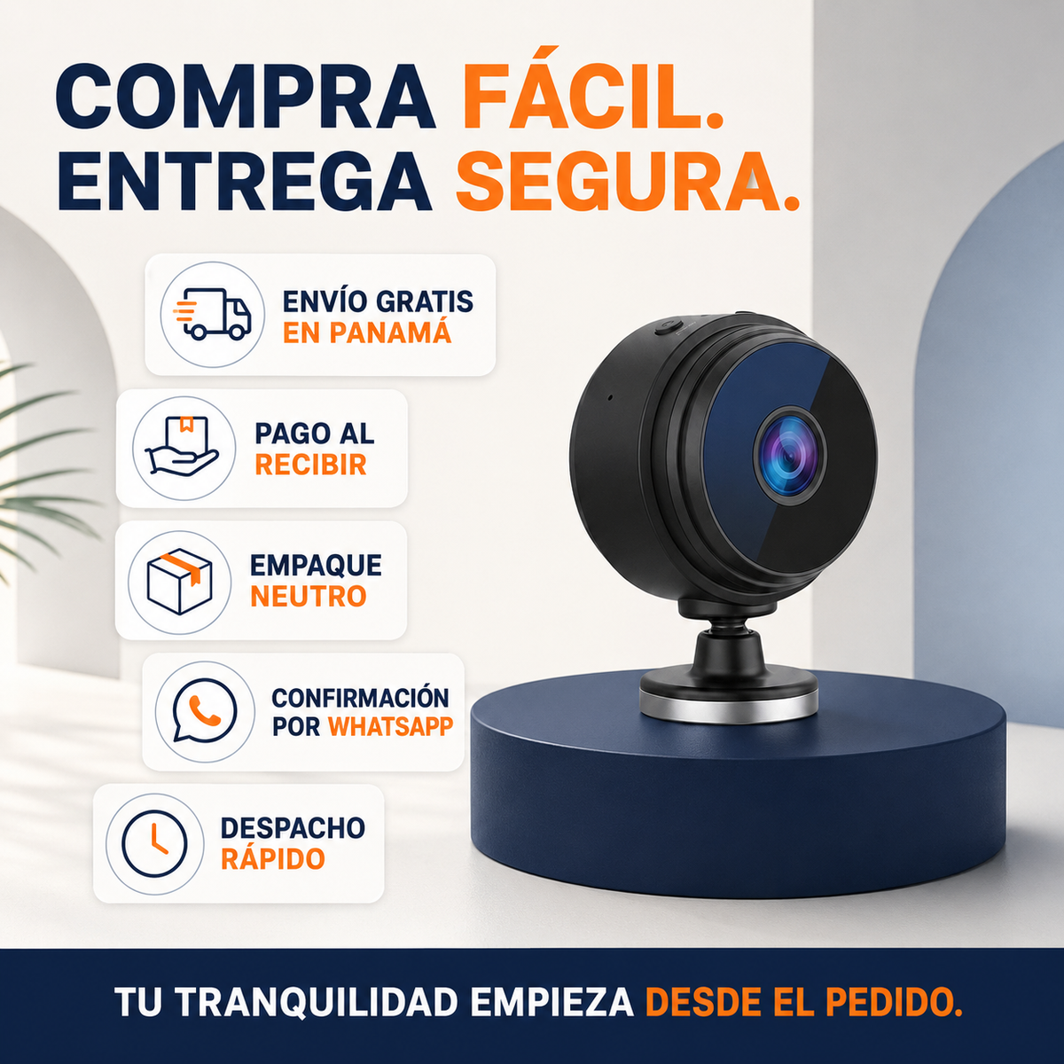 Mini Cámara de Seguridad WiFi A9 | HD 1080P + Visión Nocturna