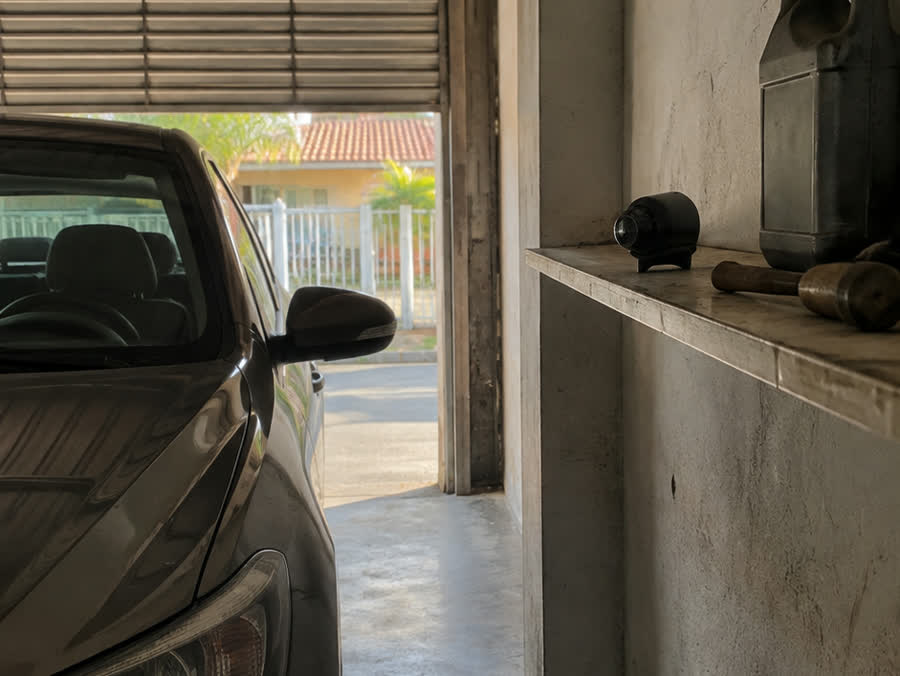 La cámara instalada en una casa en Panamá